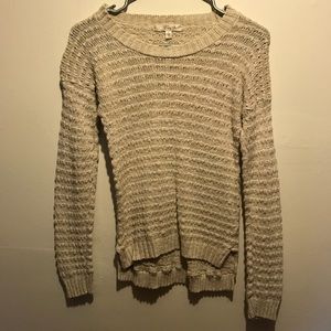Say what? Cream knitted sweater
